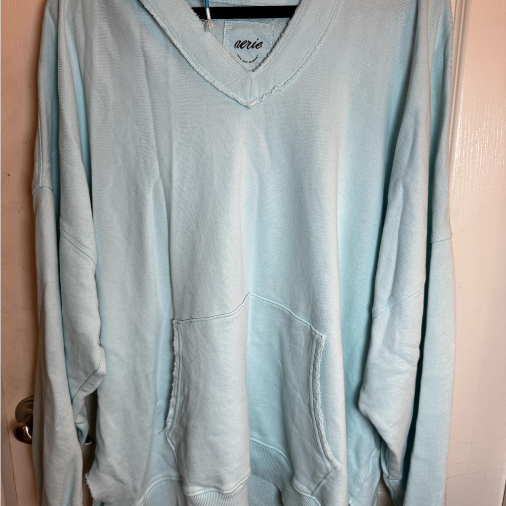 Women’s Aerie Sky Blue V-Neck hoodie XL